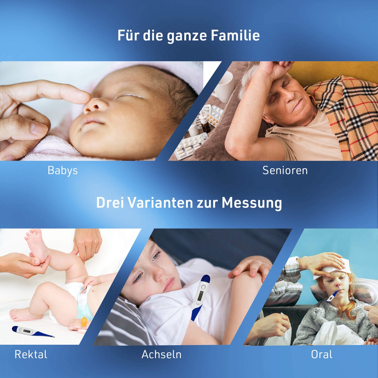 Digitales Fieberthermometer mit flexibler Spitze