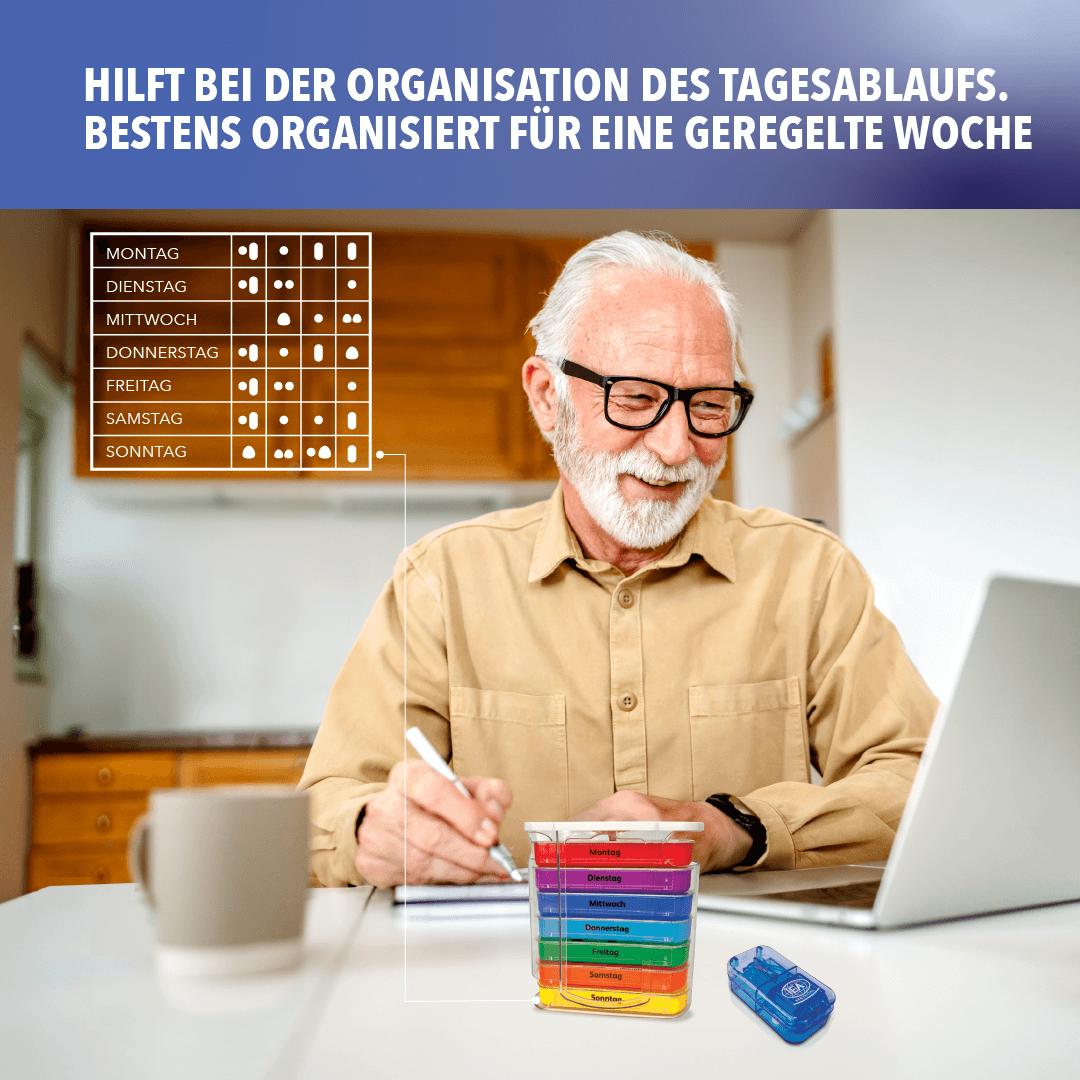 Set- Medikamentenbox und Tablettenzerteiler