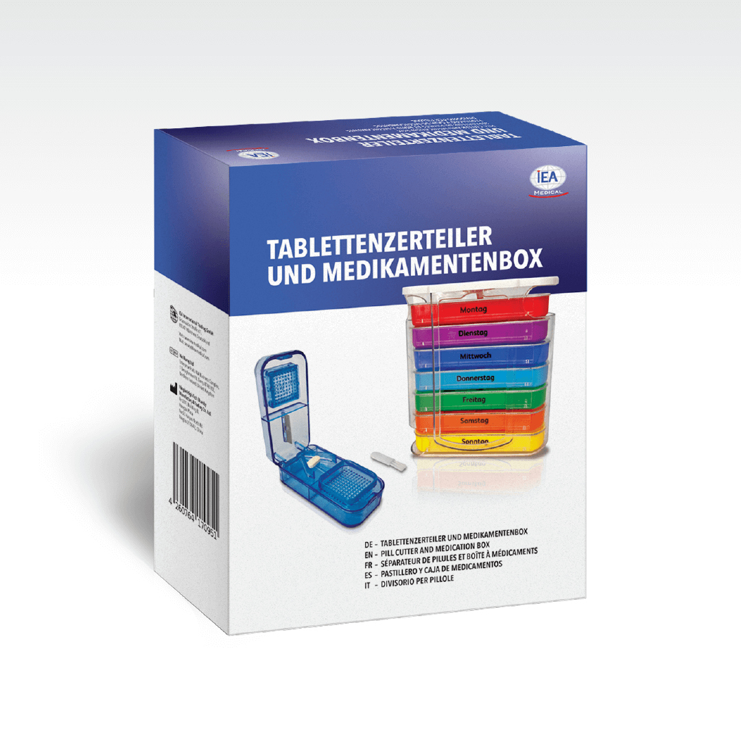 Set- Medikamentenbox und Tablettenzerteiler