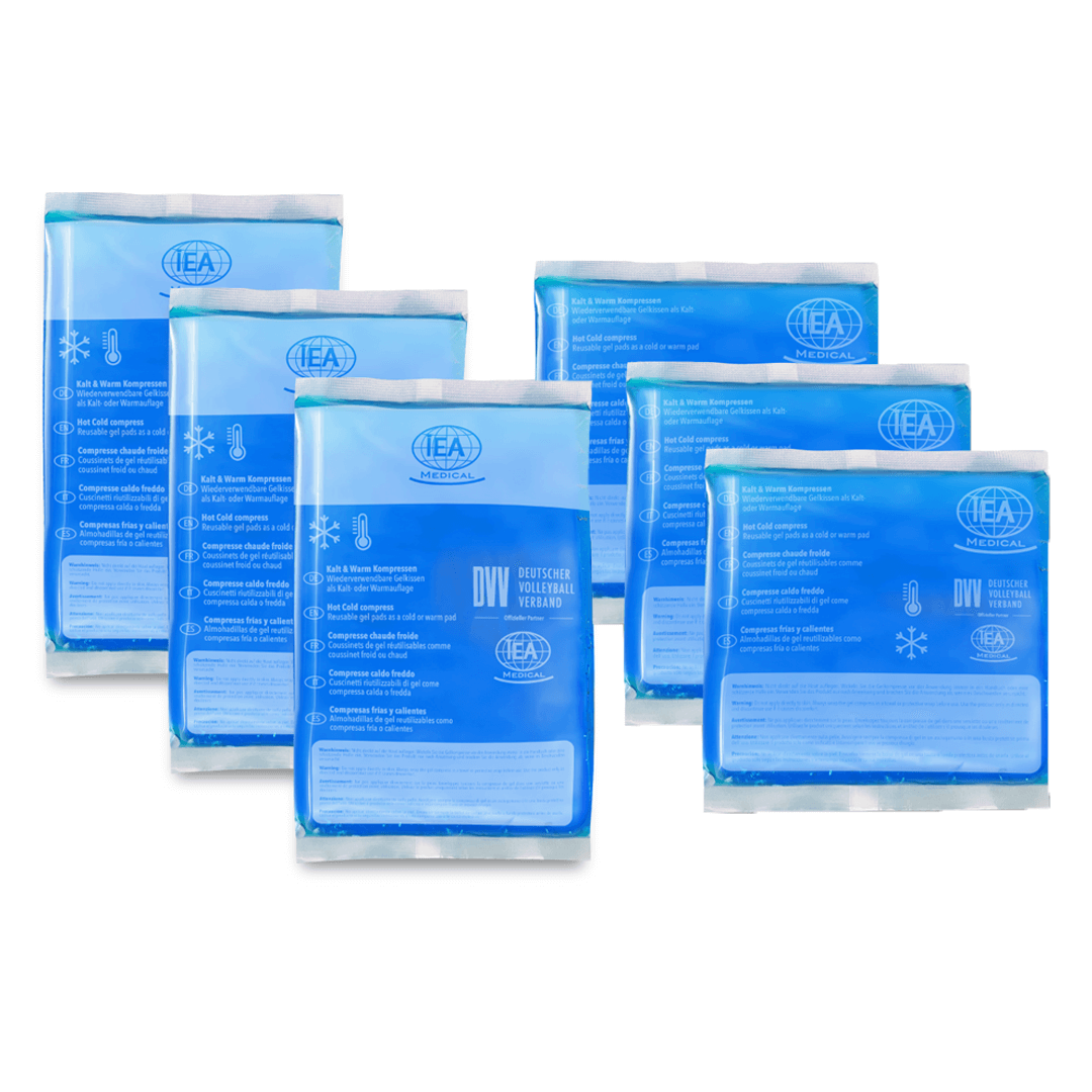 Artikelbild 6 mal Kalt-Warm-Kompressen. 3 mal 12x20cm und 3 mal 13x14cm.