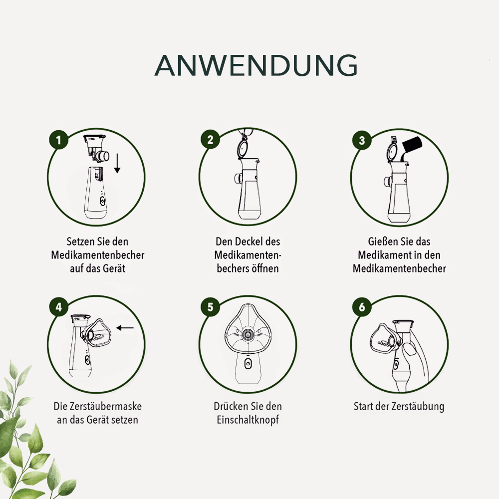 IEA Green Inhalationsgerät Anwendungsanleitung