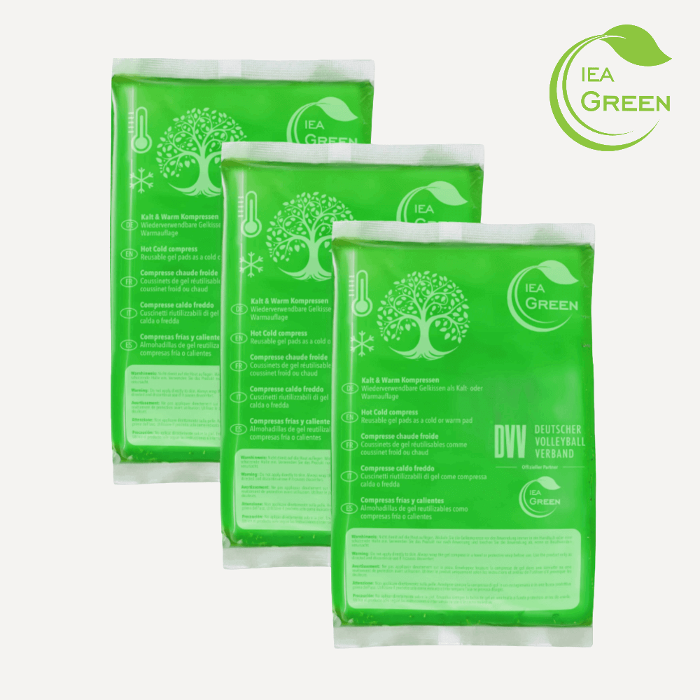 3er Packung grüner Kaltwarmkompressen von IEA Green