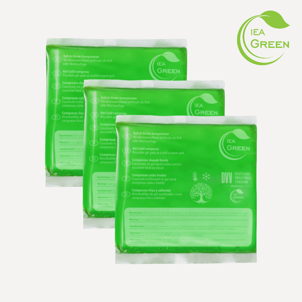 IEA Green Kalt-Warm-Kompresse im 3er-Pack, Größe 13x14cm