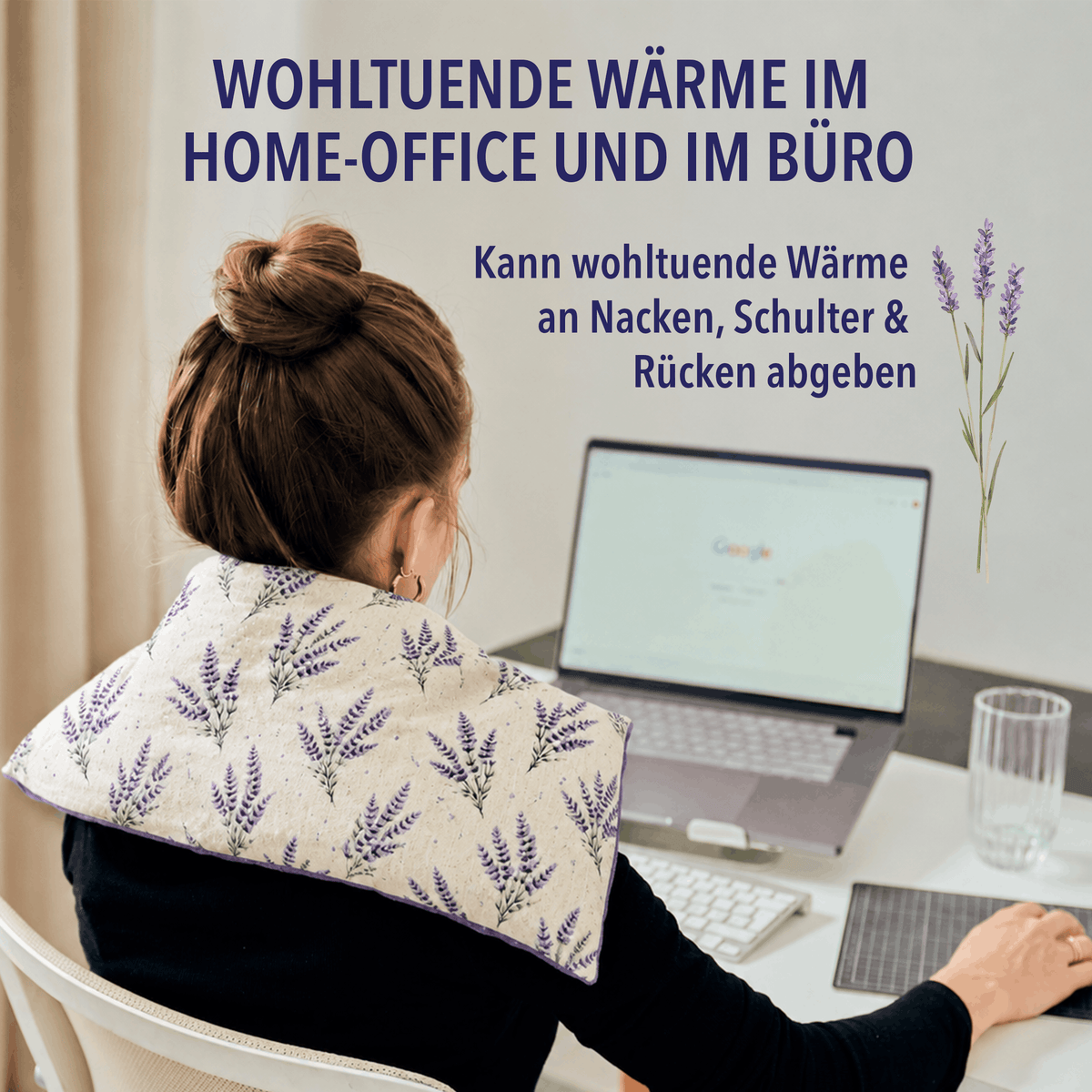 Körnerkissen mit Lavendel
