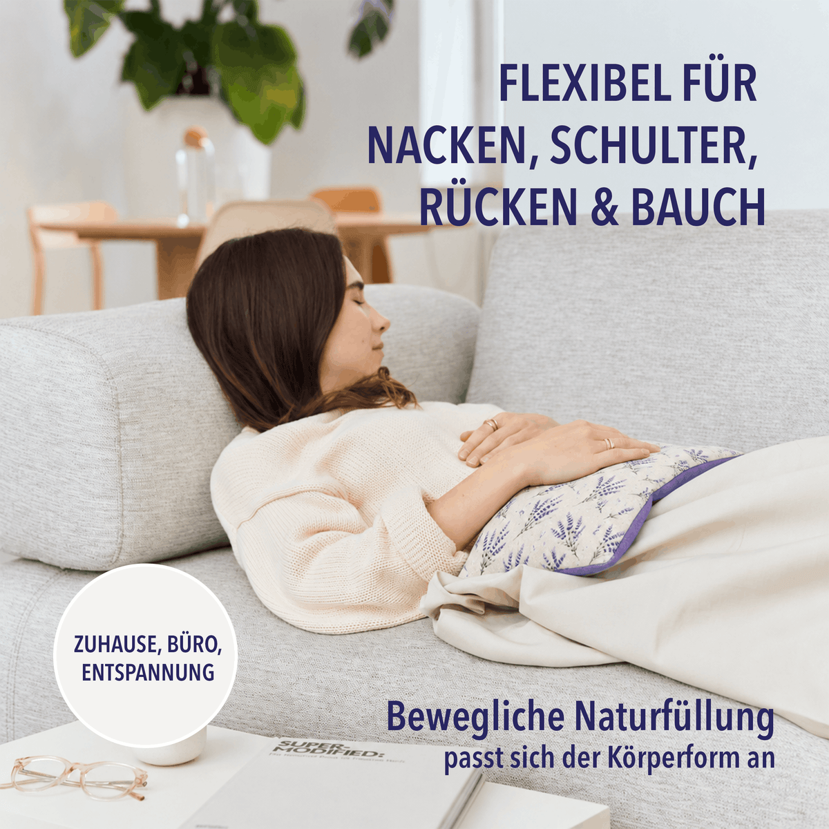 Körnerkissen mit Lavendel