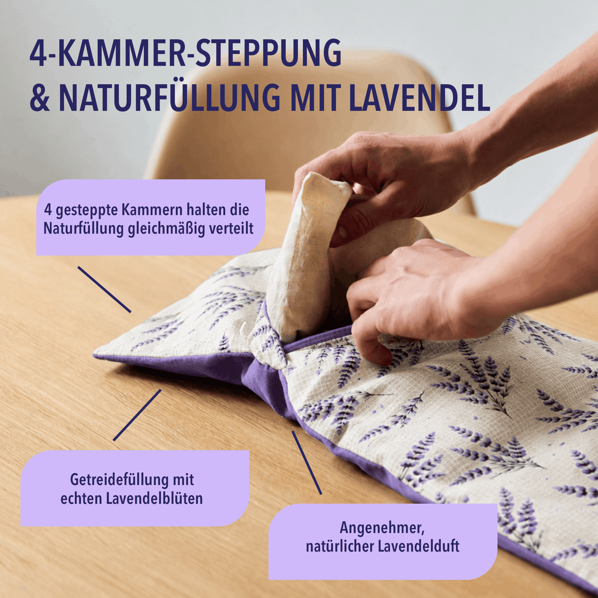 Körnerkissen mit Lavendel