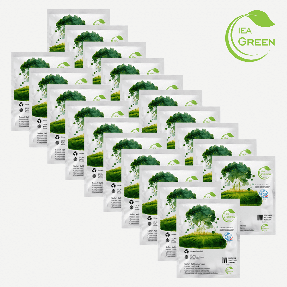 Zwanzigerpackung der IEA Green Sofort Kaltkompressen