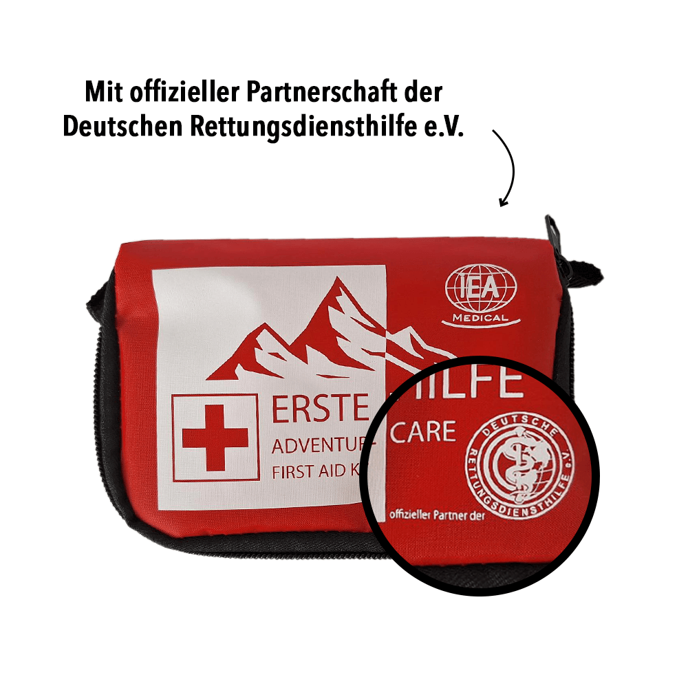 IEA Medical Outdoor erste HIlfe Set ist offizieller Partner der Deutschen Rettungsdiensthilfe e.V.