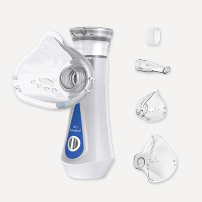 Inhaliergerät von IEA Medical mit verschiedenen Masken und Mundstückzubehör