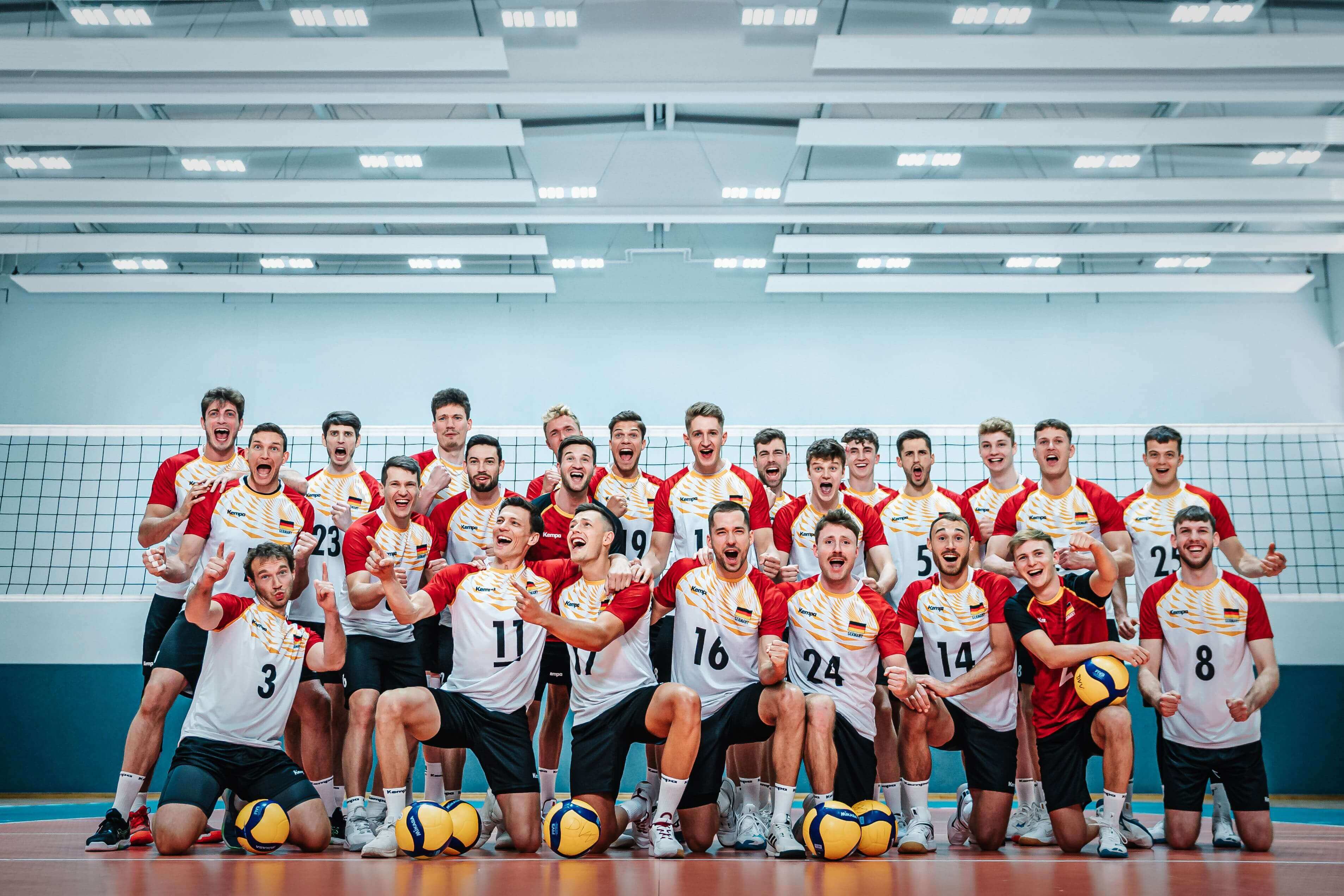 Deutsche Volleyball Herrenmannschaft Teamfoto