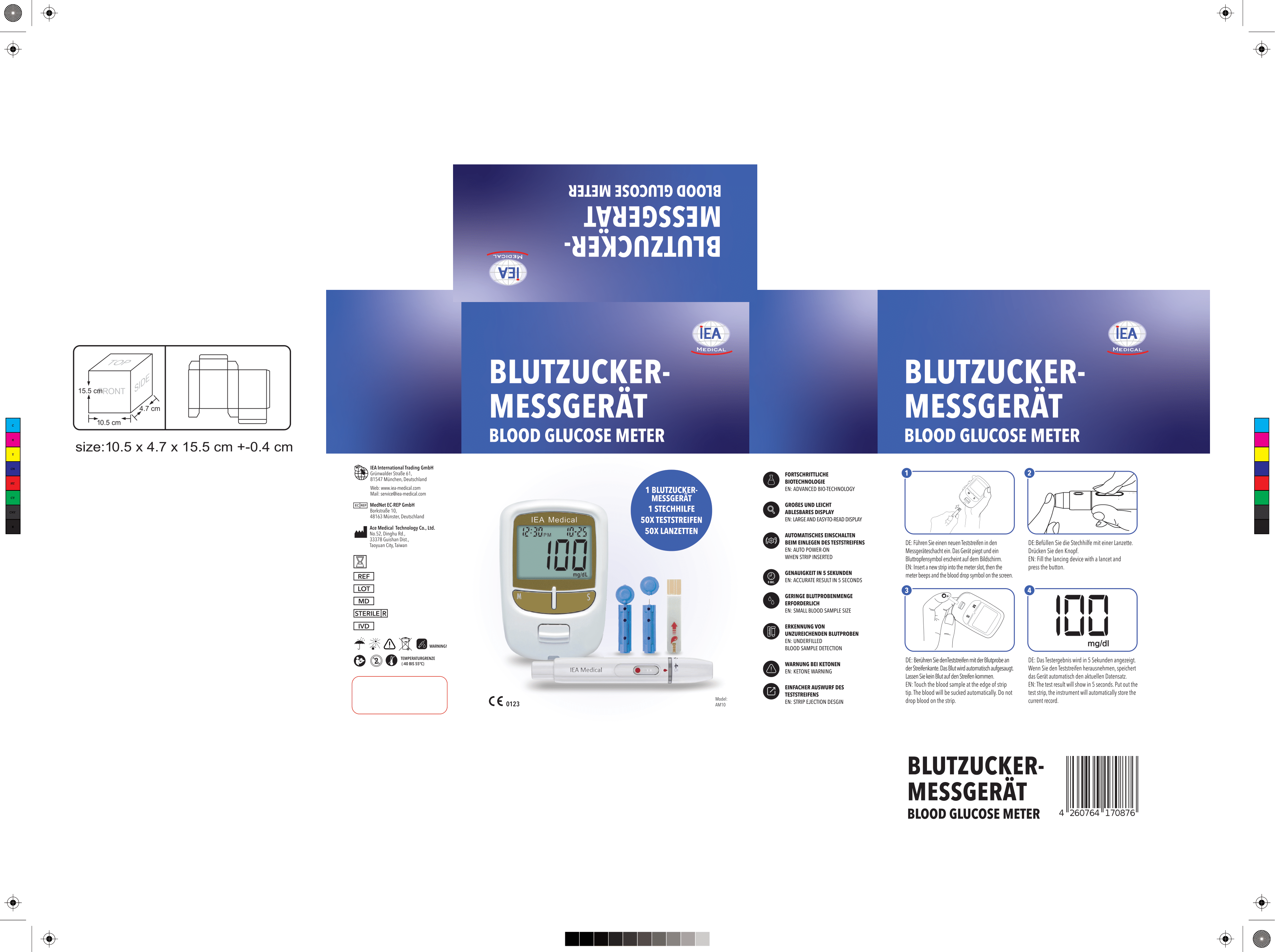 IEA Medical bloodglucose monitor - set