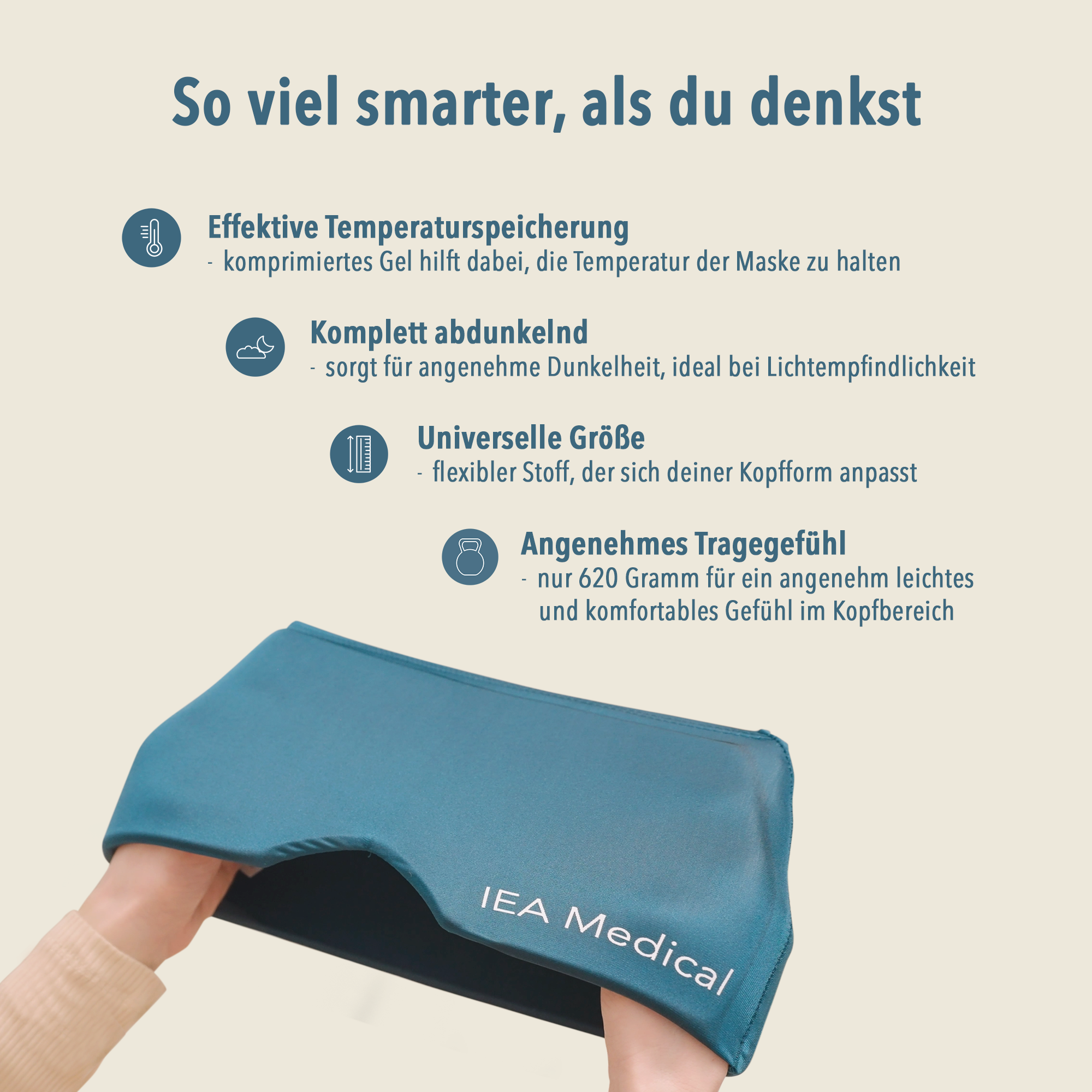 IEA Medical - Migraine mask - blue - carton (20 x single)
