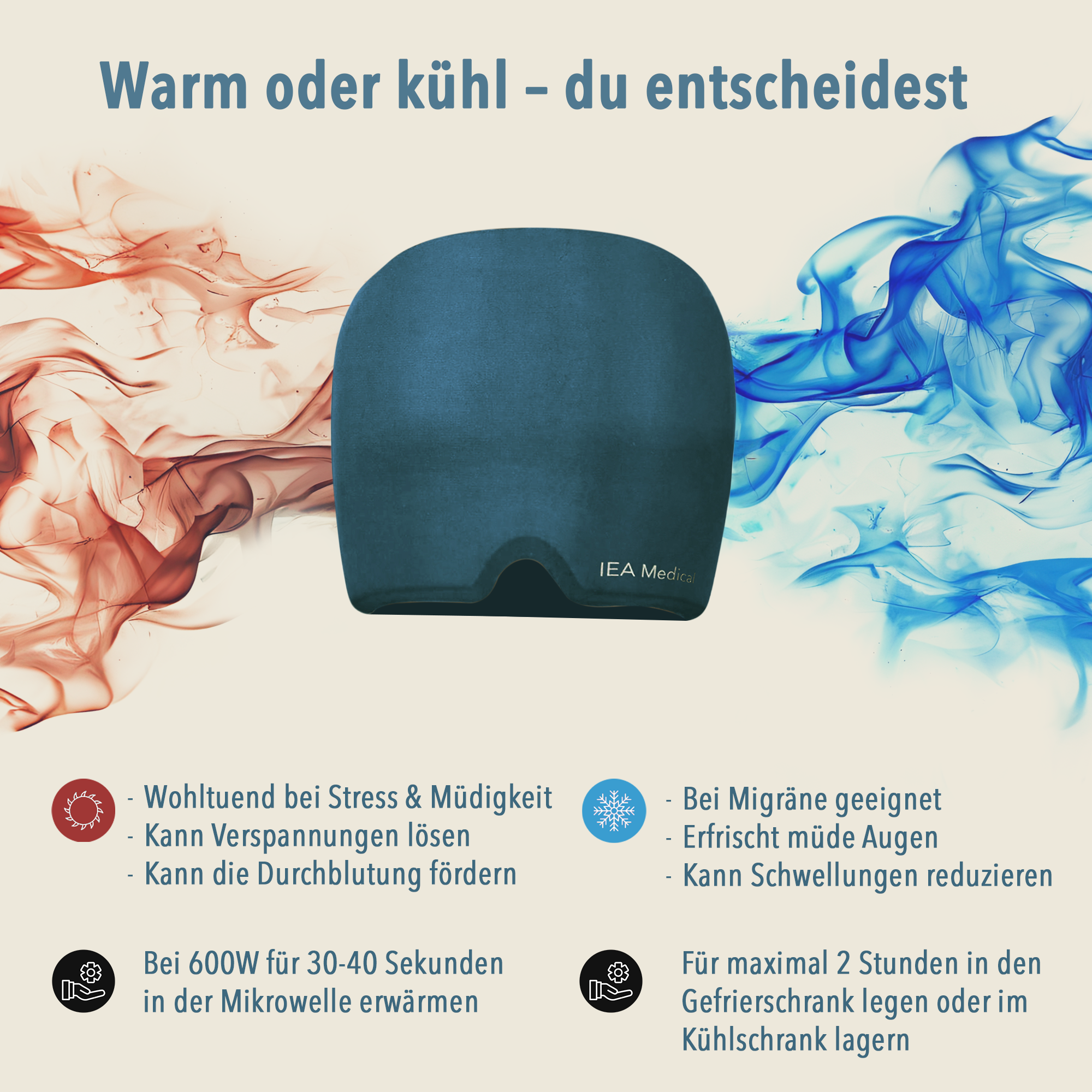 IEA Medical - Migraine mask - blue - carton (20 x single)