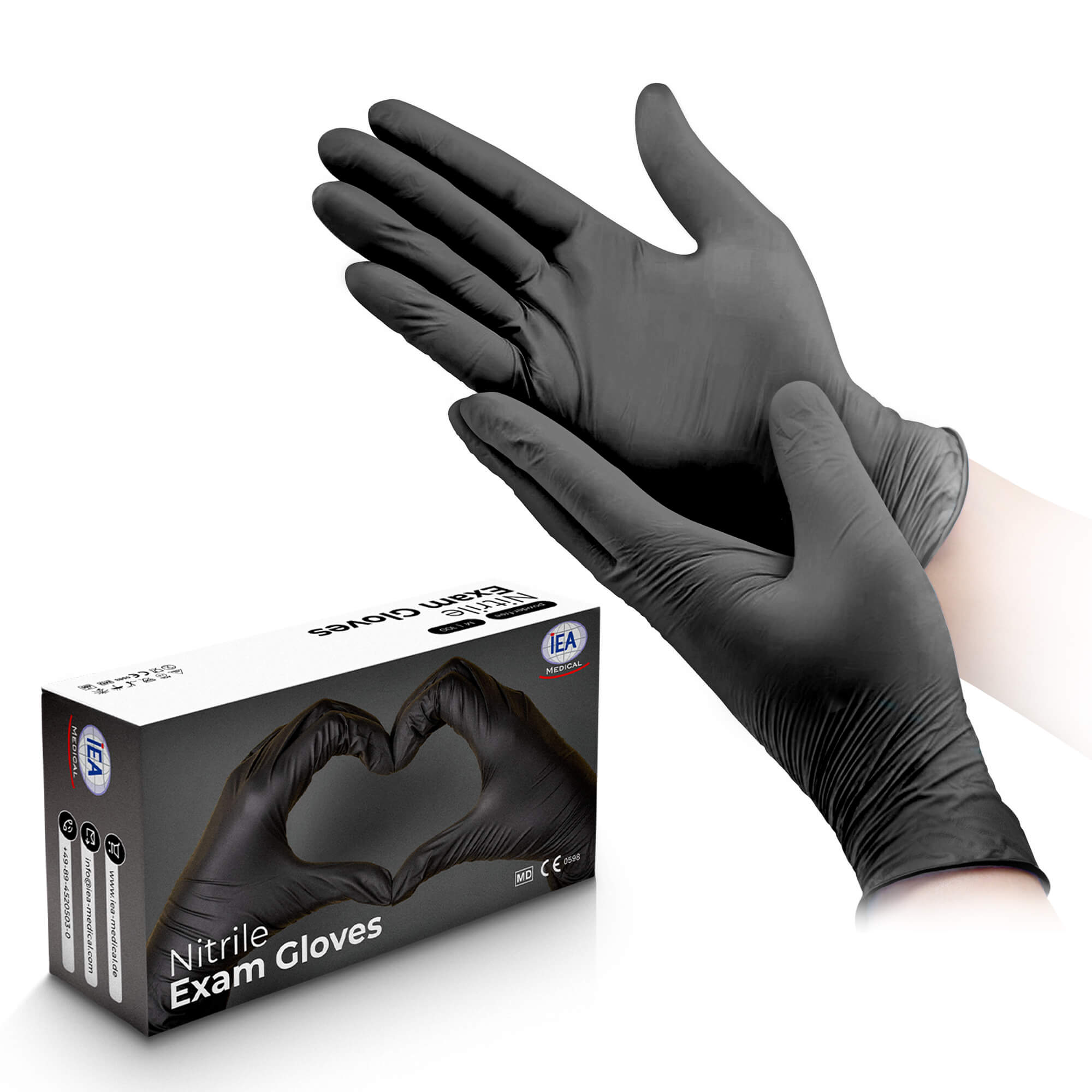 IEA Medical nitrile gloves - black